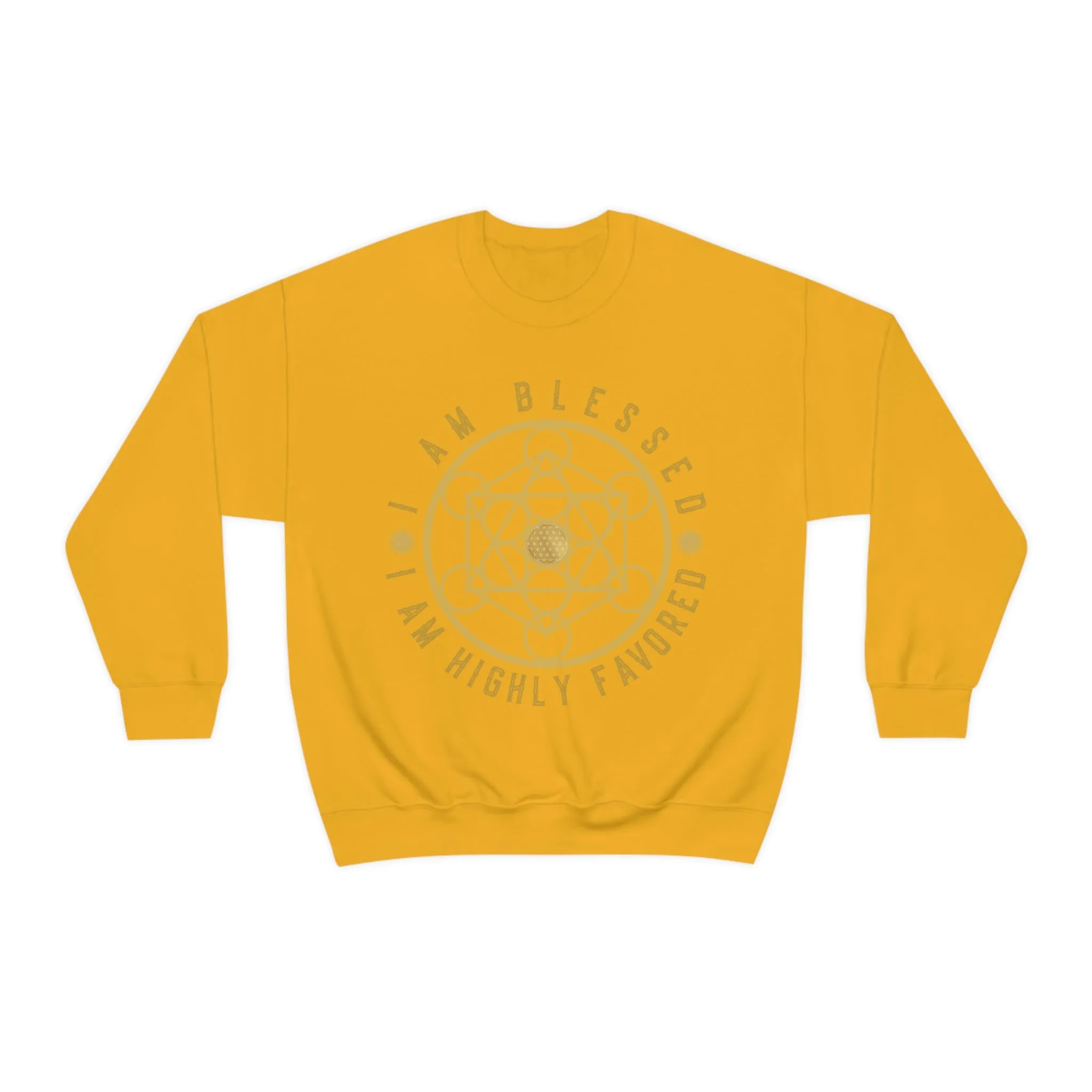 I AM BLESSED I AM HIGHLY FAVORED - Unisex Heavy Blend™ Crewneck Sweatshirt