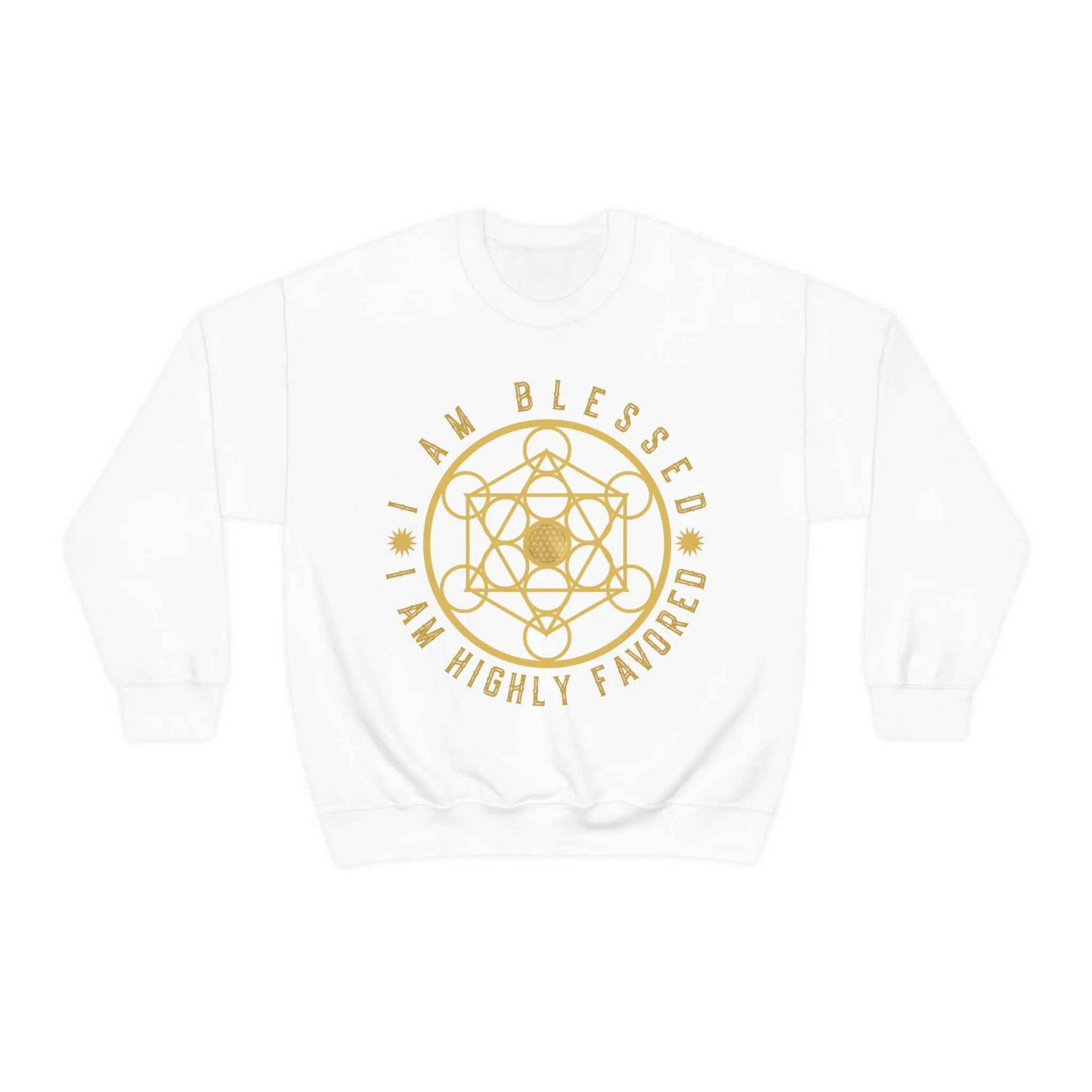 I AM BLESSED I AM HIGHLY FAVORED - Unisex Heavy Blend™ Crewneck Sweatshirt