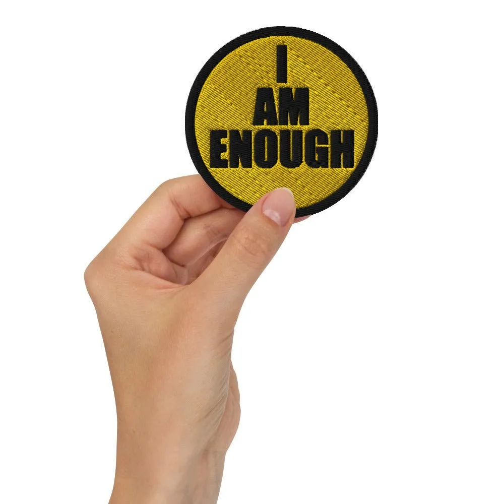 I AM ENOUGH Mental Health Custom Graphic Embroidered Iron On Patch