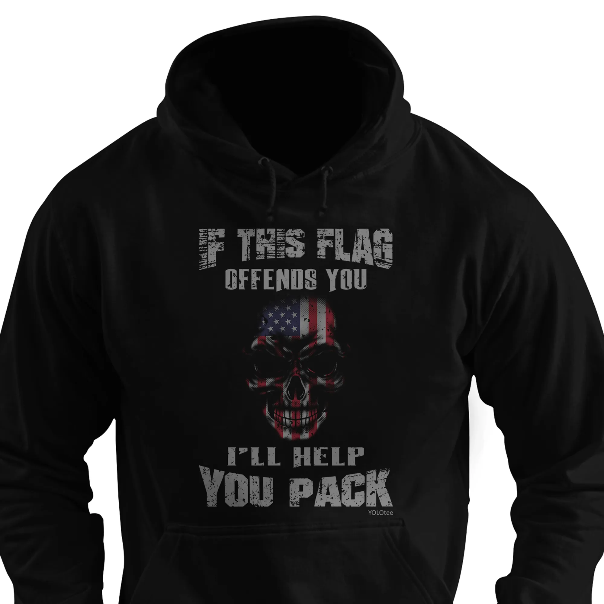If This Flag Offends You I'll Help You Pack (Skull)