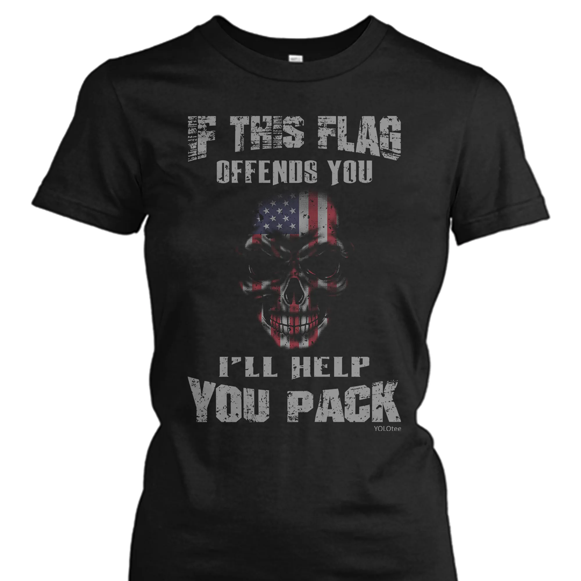 If This Flag Offends You I'll Help You Pack (Skull)