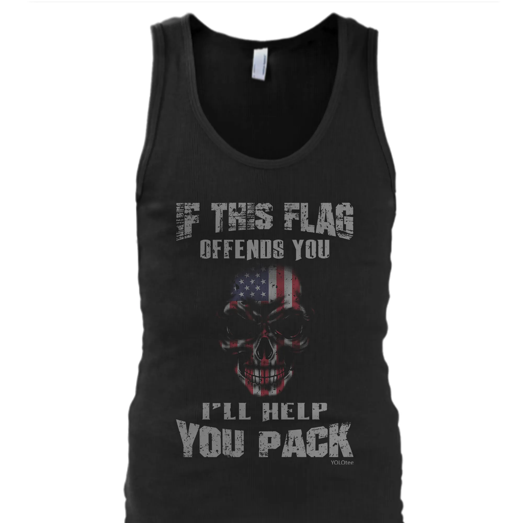 If This Flag Offends You I'll Help You Pack (Skull)