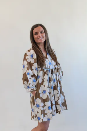 ISLA REG/CURVY FLORAL MINI DRESS