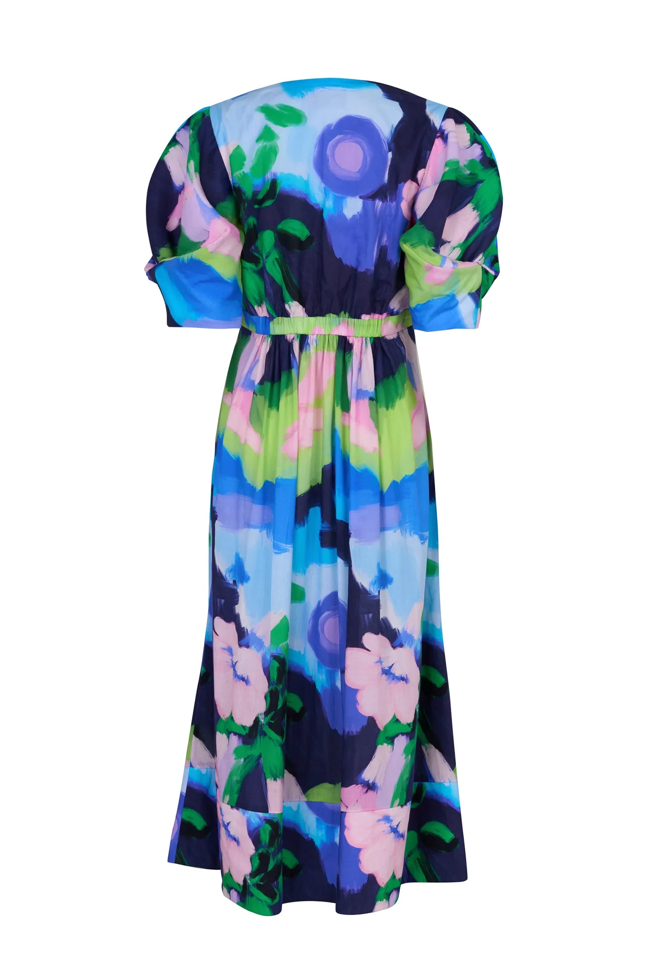 Ita Dress in Oleo Azul Print