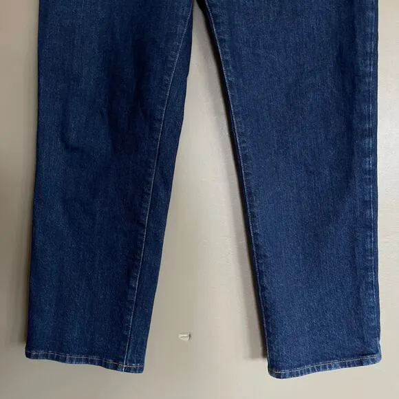 J. Crew High Rise '90s Classic Straight Fit Jean in Rinse Wash Sz 31 Blue Denim