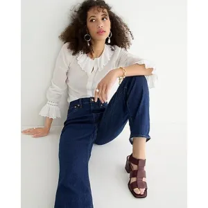 J. Crew High Rise '90s Classic Straight Fit Jean in Rinse Wash Sz 31 Blue Denim