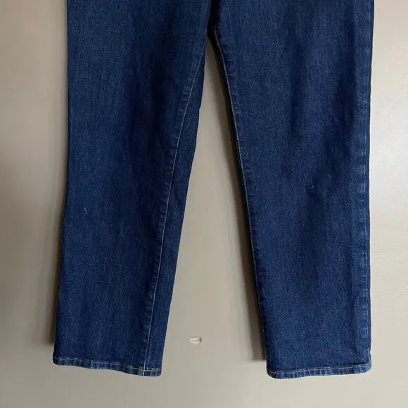 J. Crew High Rise '90s Classic Straight Fit Jean in Rinse Wash Sz 31 Blue Denim
