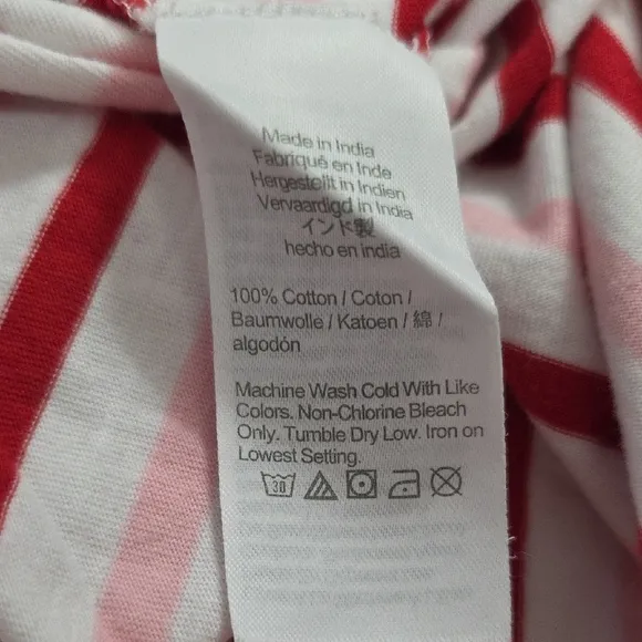 J. Crew Red and White Striped Pajamas