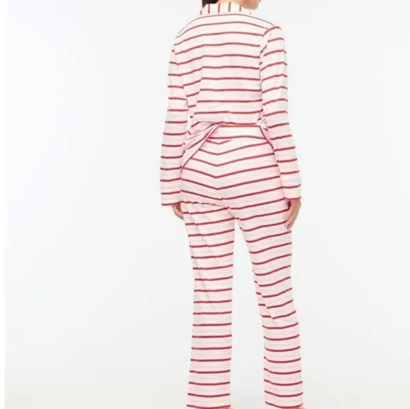 J. Crew Red and White Striped Pajamas