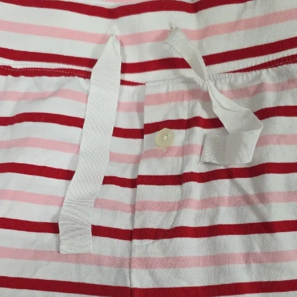 J. Crew Red and White Striped Pajamas