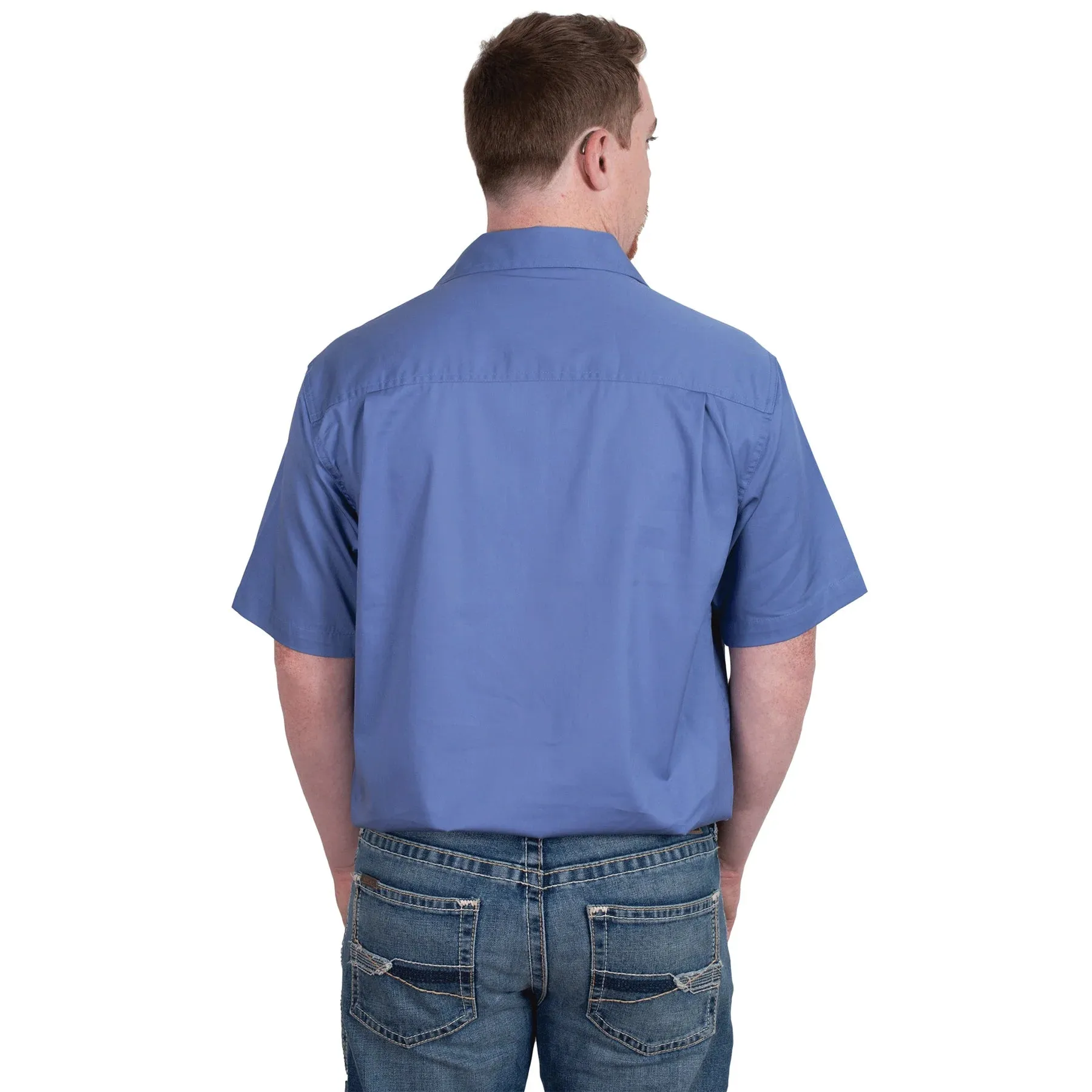 JCA Adam Mens Workshirt Blue