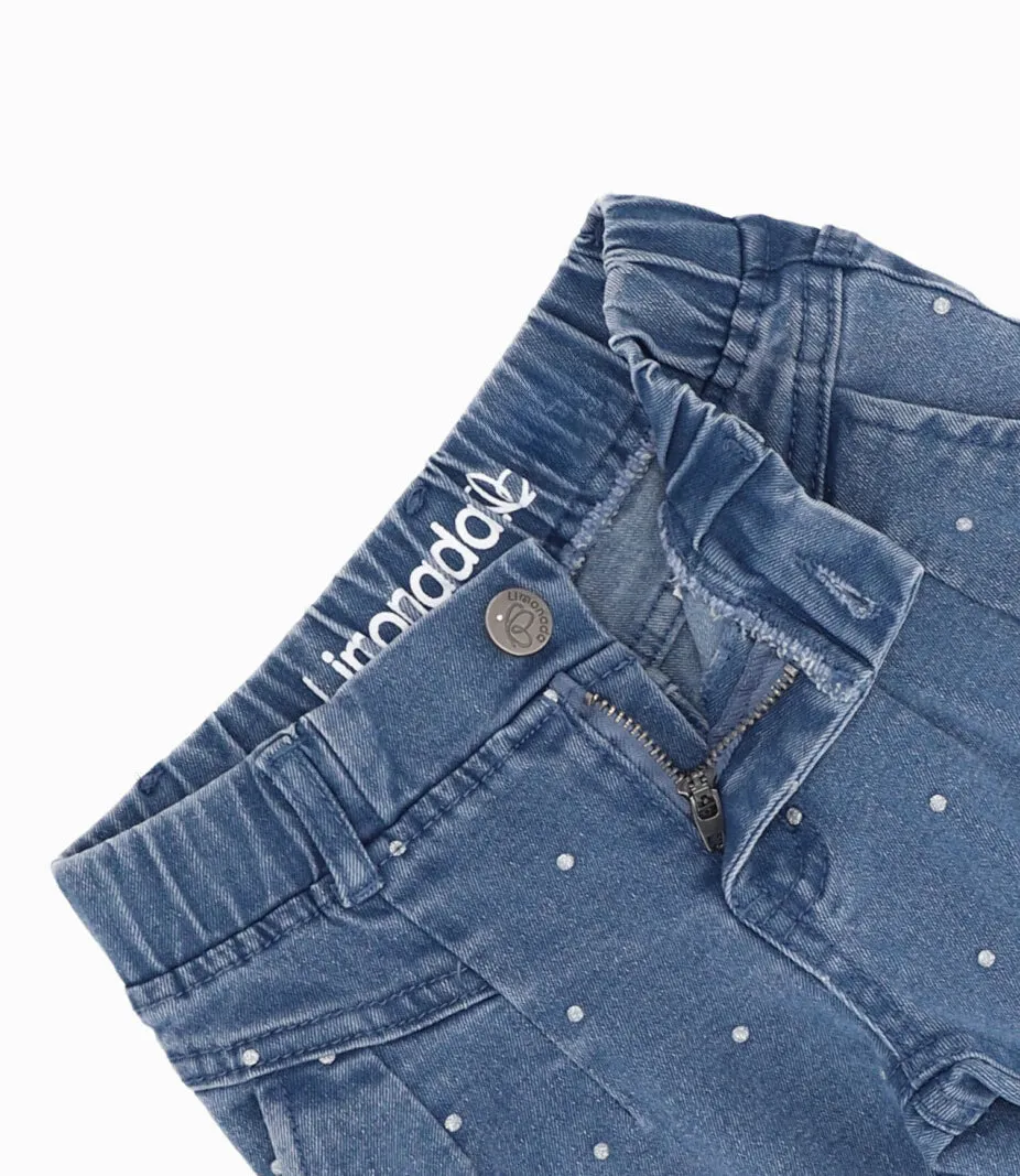 Jeans bebé niña con puntos