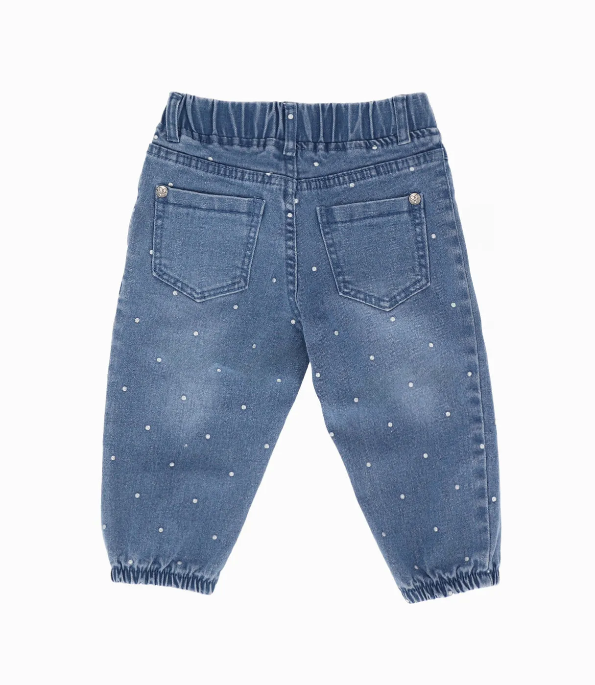 Jeans bebé niña con puntos
