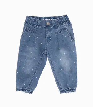 Jeans bebé niña con puntos