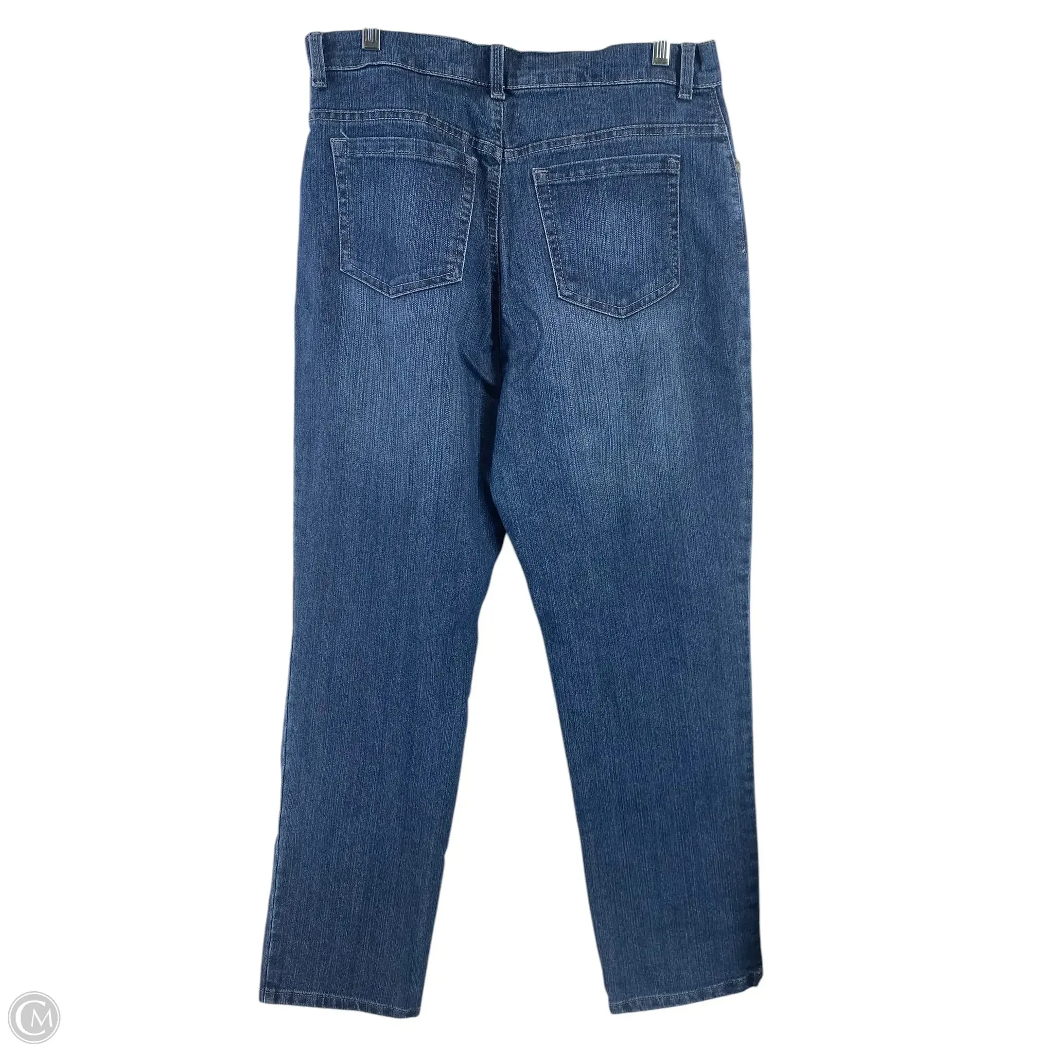 Jeans Straight By Gloria Vanderbilt In Blue Denim, Size: 12