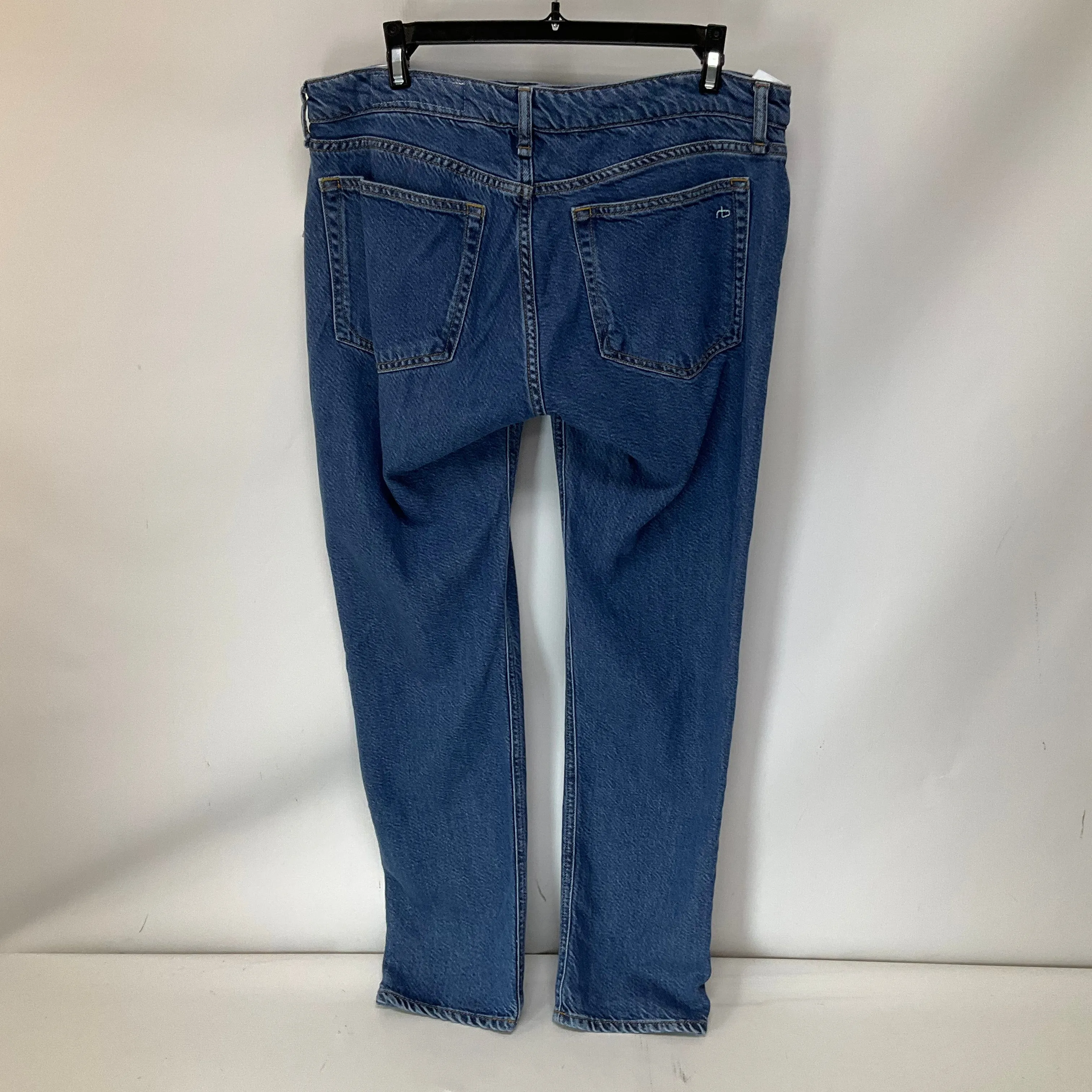 Jeans Straight By Rag & Bones Jeans In Blue Denim, Size: 8
