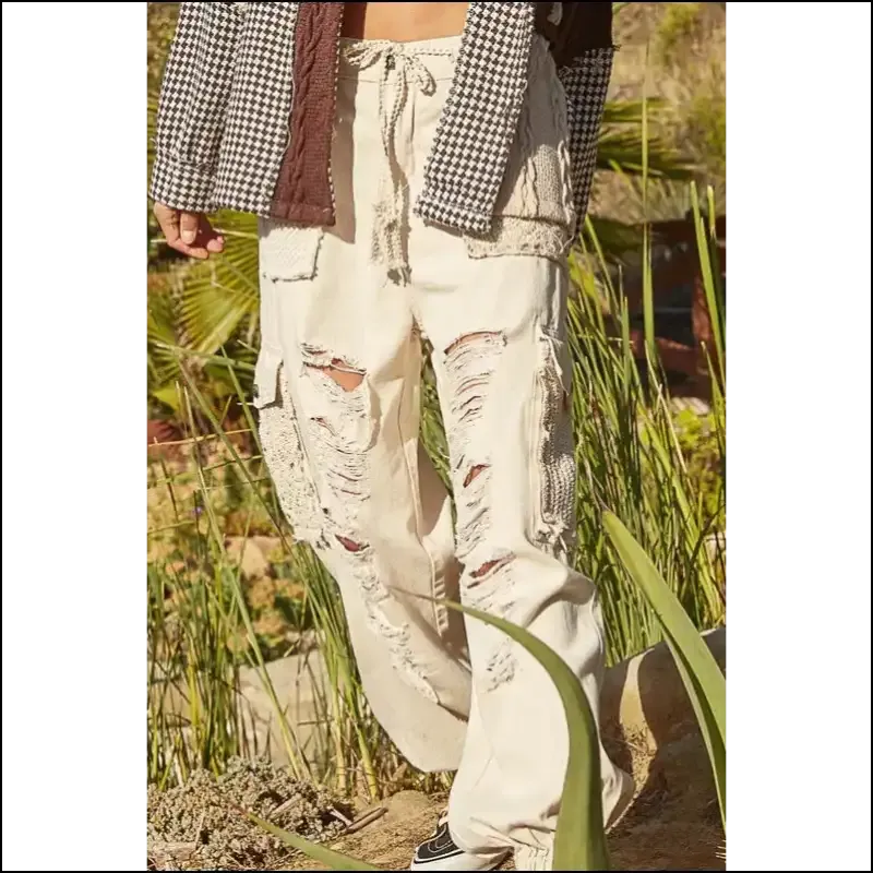 Jeans that Say I'm Distressed but Make it Fashionably Crochet Chic!