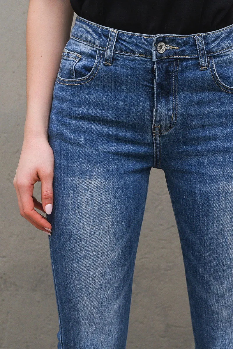 Jeans Trombetta Strappato - Denim