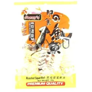 Jeeny's Roasted Squid Roll 30g ~ Jeeny's 原烧风琴鱿片 30g