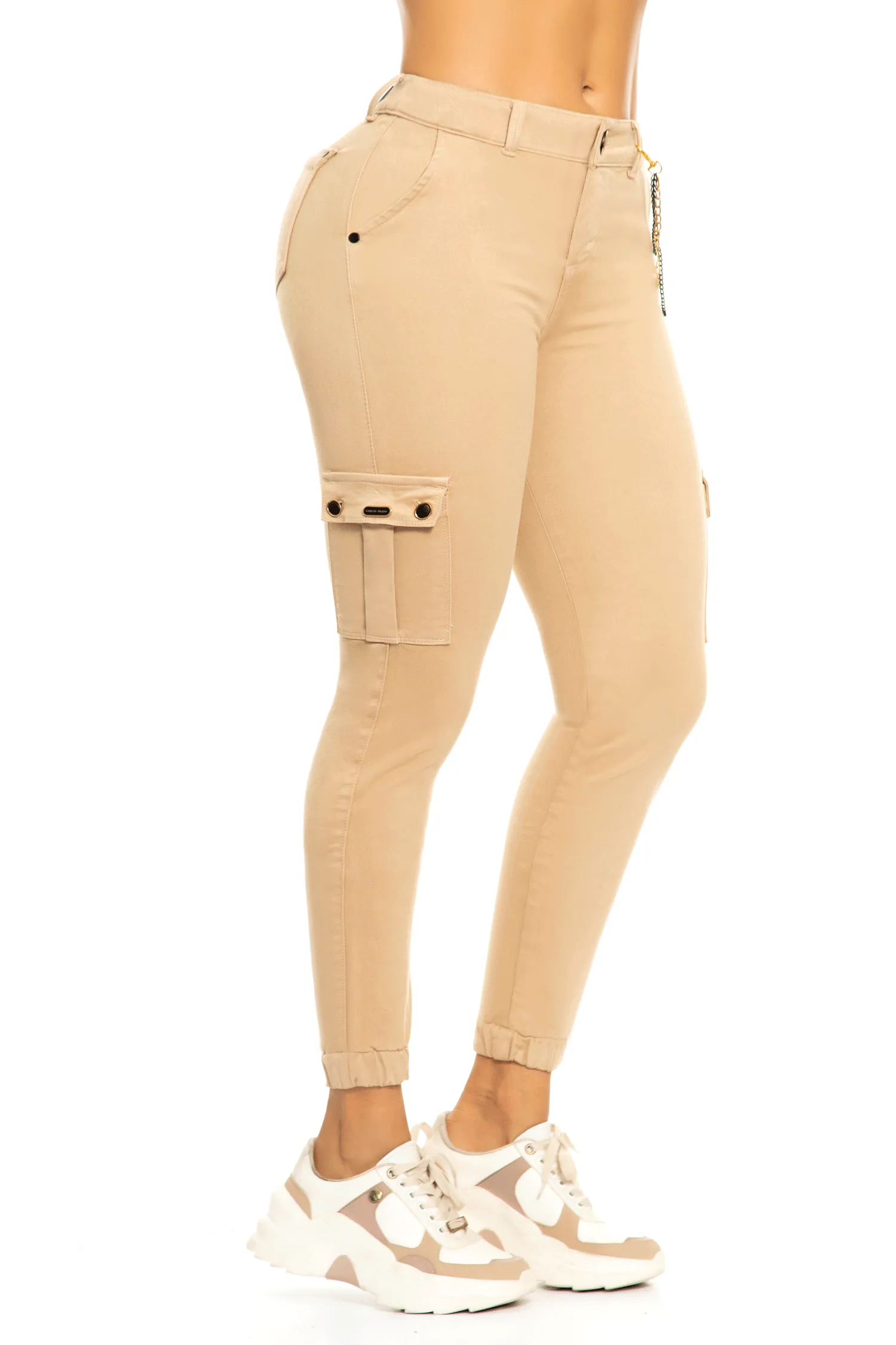 JOGGERS COLOMBIANOS PUSH UP CAQUI 6803