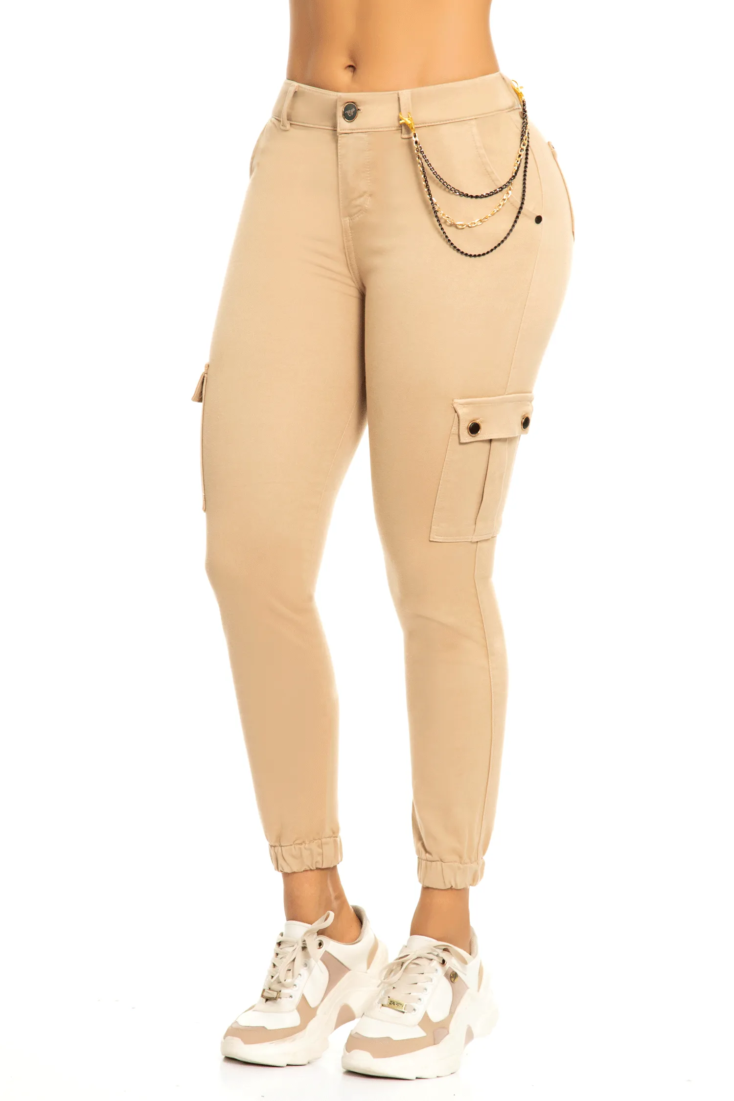 JOGGERS COLOMBIANOS PUSH UP CAQUI 6803