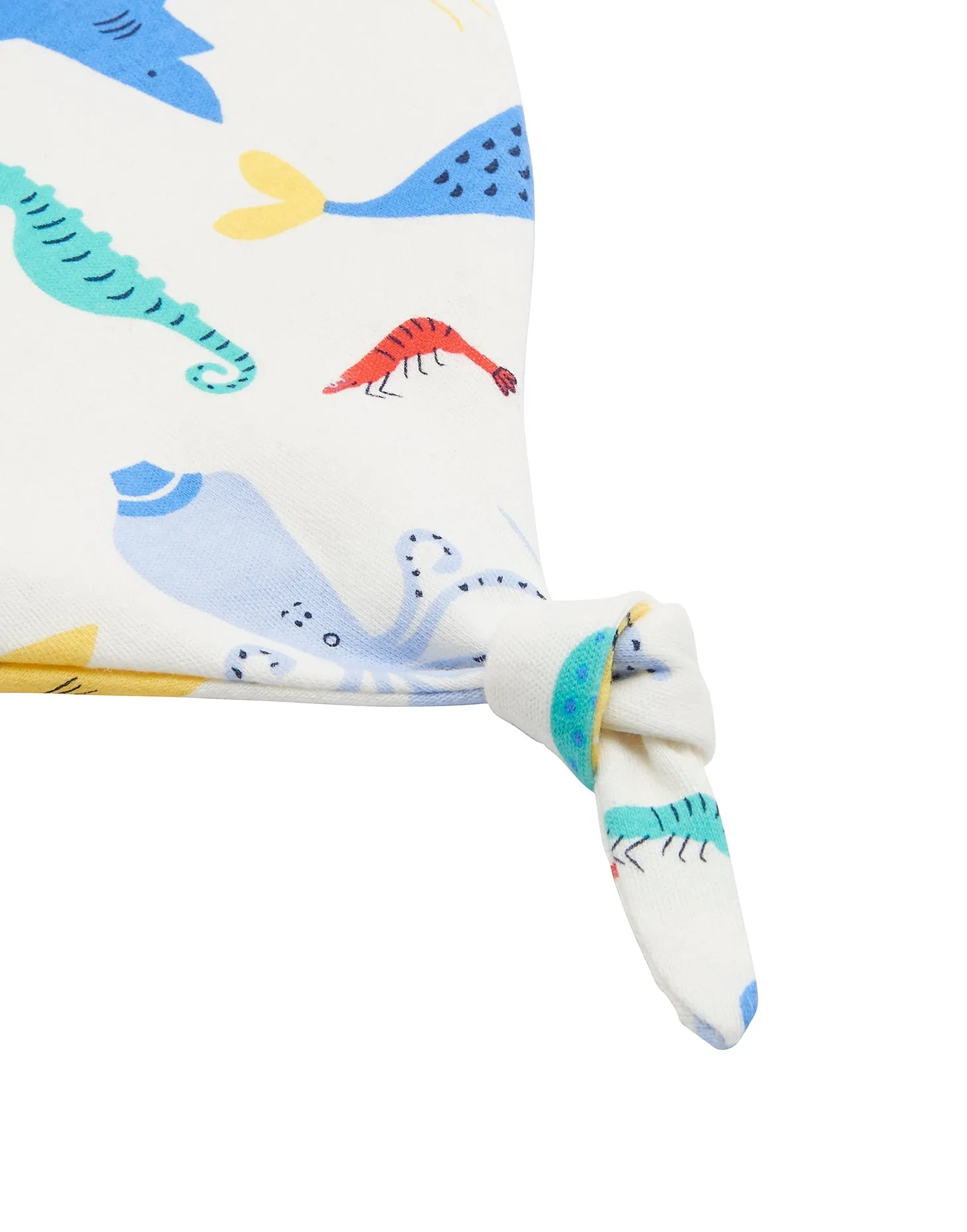 Joules Single Knot Baby Hat - Cream Sea Time