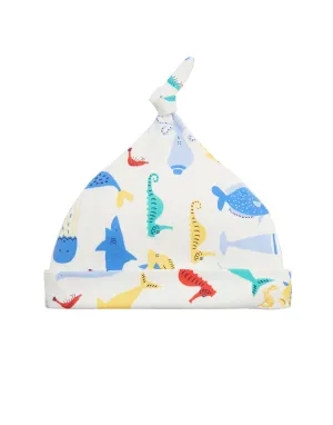 Joules Single Knot Baby Hat - Cream Sea Time