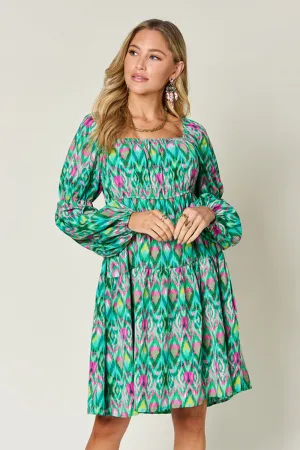 Juliette Full Size Printed Long Sleeve Dress
