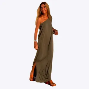 Juna - Unique Diagonal Shoulder Woman's Dress
