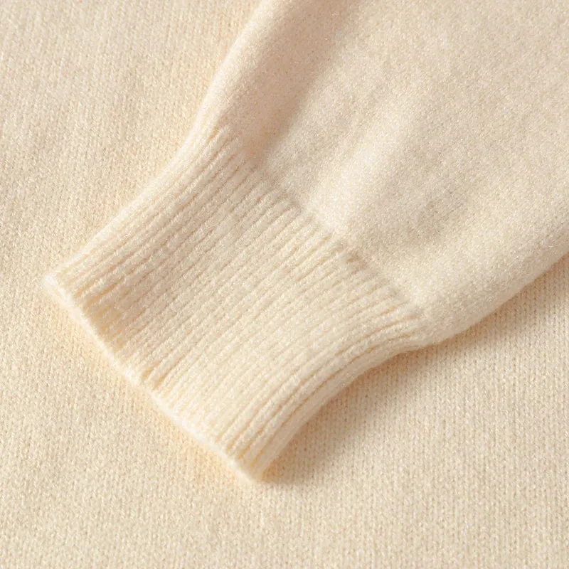Keep Warm Pull Homme 2024 New Fall Winter Soft Cashmere Sweater Men Top Grade Luxury Mens Sweaters Casual Loose Pullover Men
