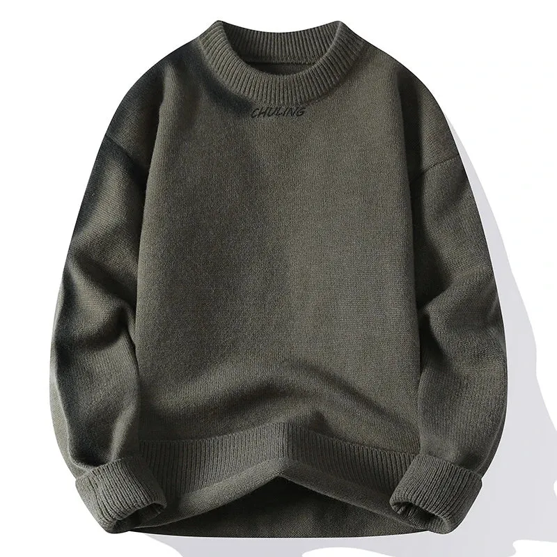 Keep Warm Pull Homme 2024 New Fall Winter Soft Cashmere Sweater Men Top Grade Luxury Mens Sweaters Casual Loose Pullover Men