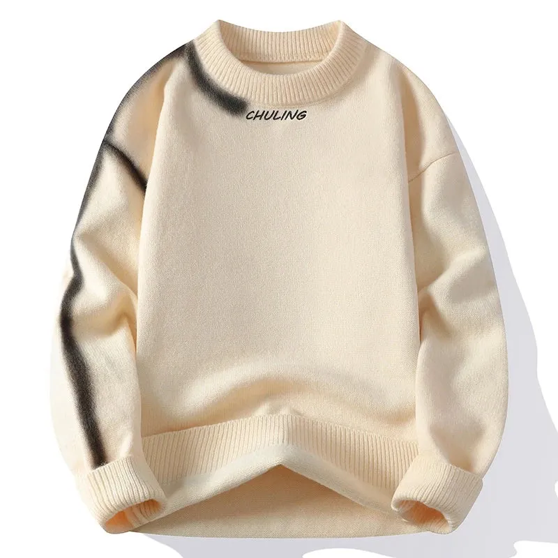 Keep Warm Pull Homme 2024 New Fall Winter Soft Cashmere Sweater Men Top Grade Luxury Mens Sweaters Casual Loose Pullover Men