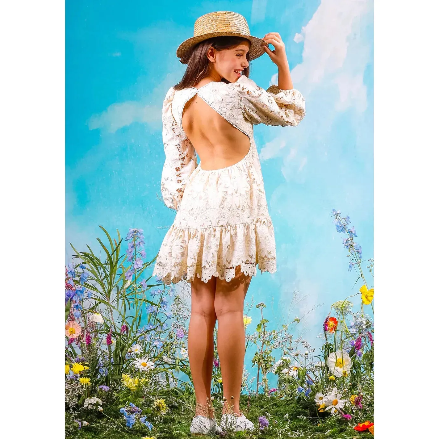 Kiera Embroidered Dress - Ivory