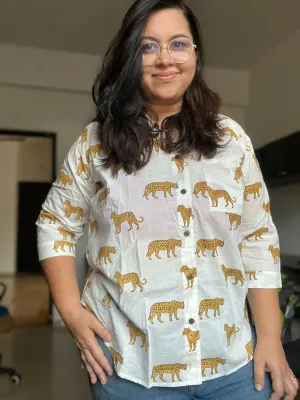 Klingaru Women Shirt - White Cheetah - PREORDER