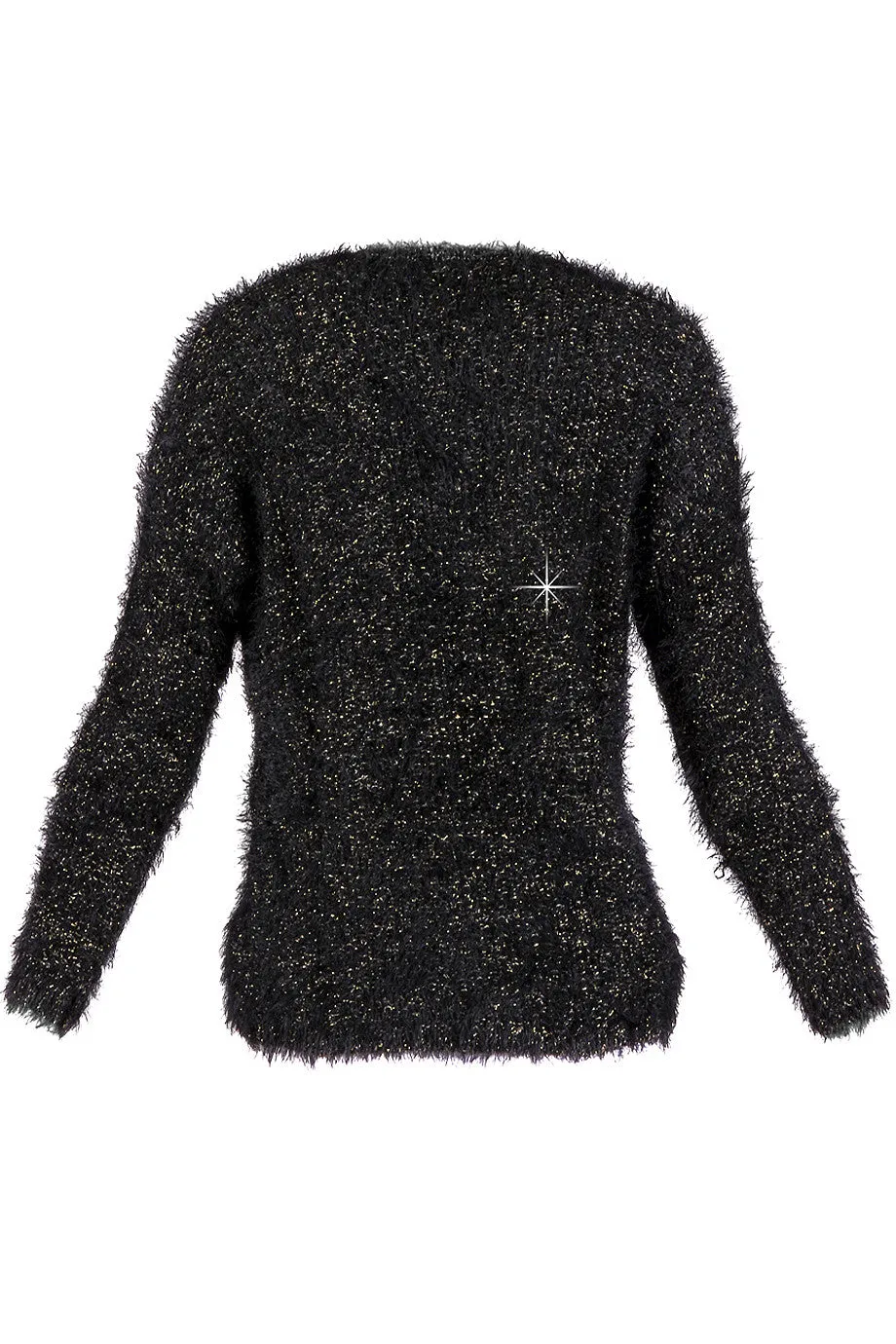 KUDDLES Black Fluffy Jumper