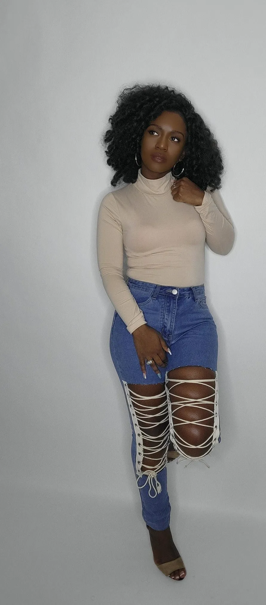 Laced Up Jeans