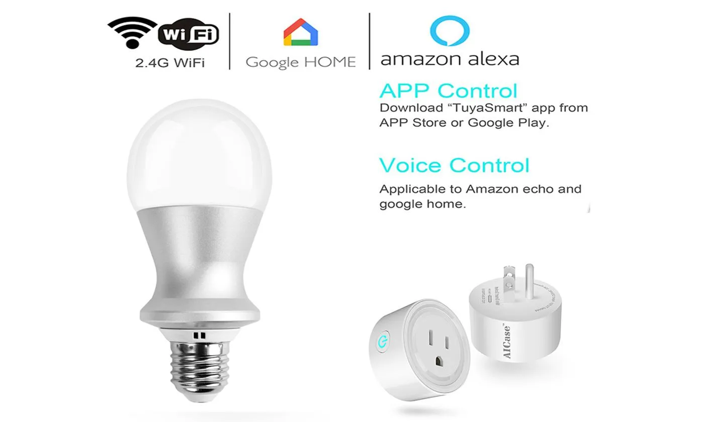 Lamp Light Bulbs Smart LED WiFi Energy-Saving E26/E27/B22/E14