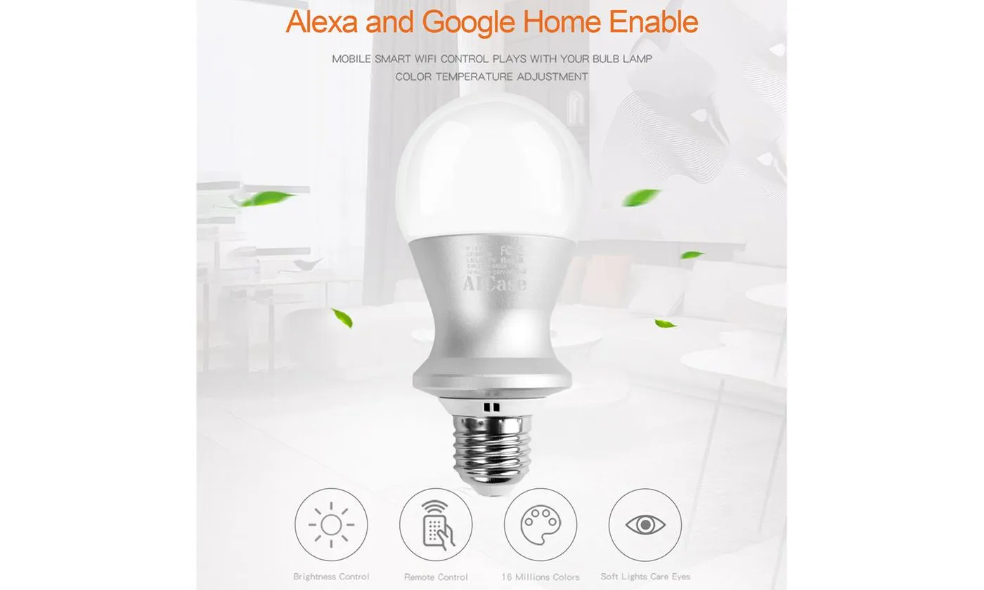 Lamp Light Bulbs Smart LED WiFi Energy-Saving E26/E27/B22/E14