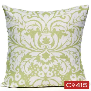 Large Damask Pillow - Green