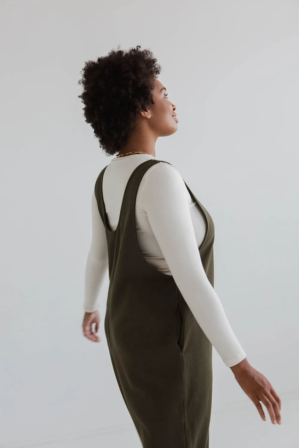 Laura 100% Organic Cotton Jumpsuit - Olive
