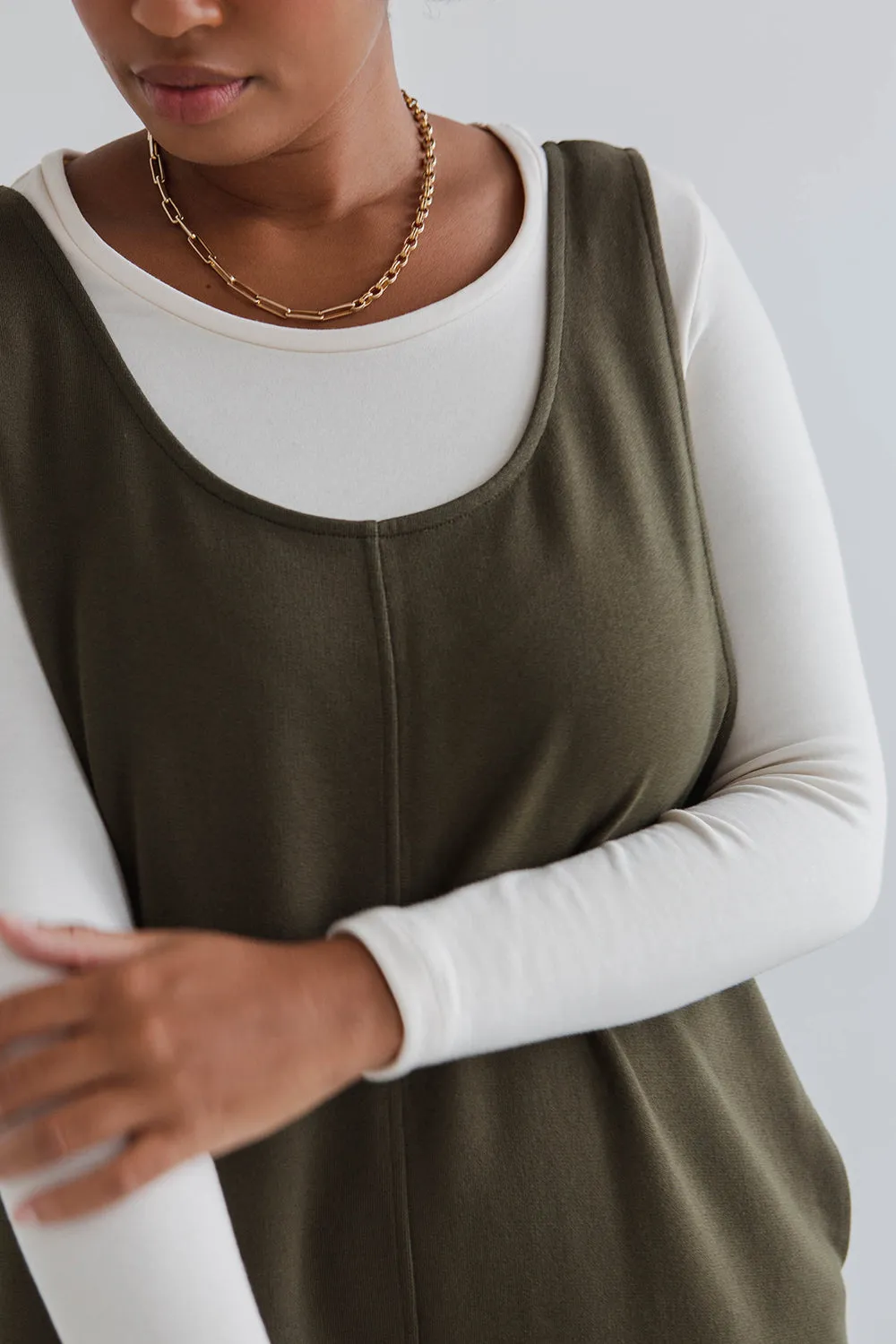 Laura 100% Organic Cotton Jumpsuit - Olive