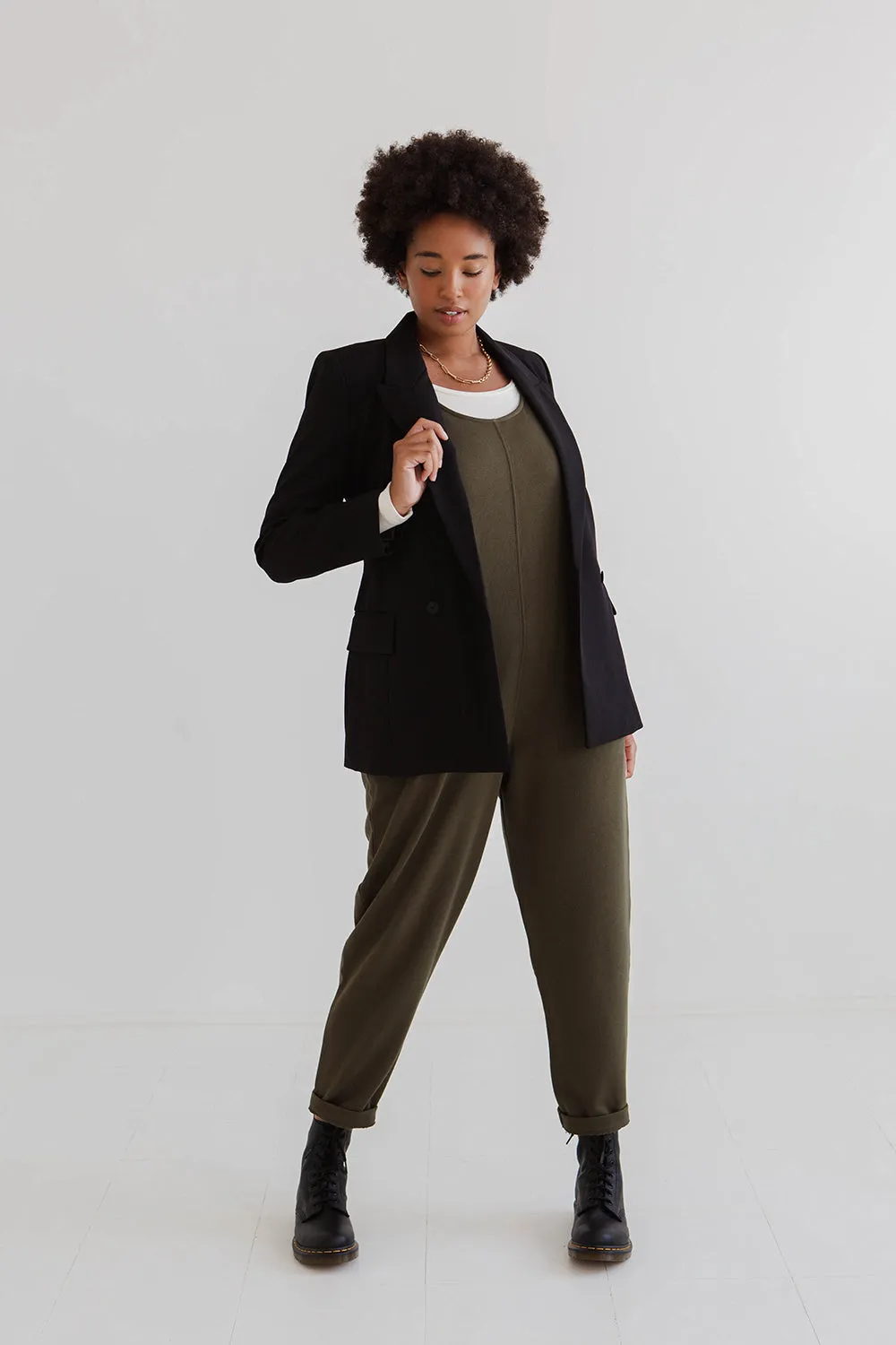 Laura 100% Organic Cotton Jumpsuit - Olive
