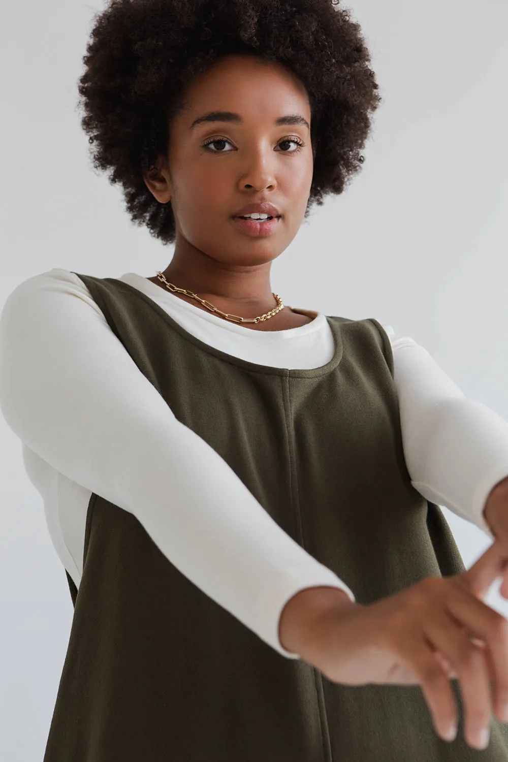 Laura 100% Organic Cotton Jumpsuit - Olive