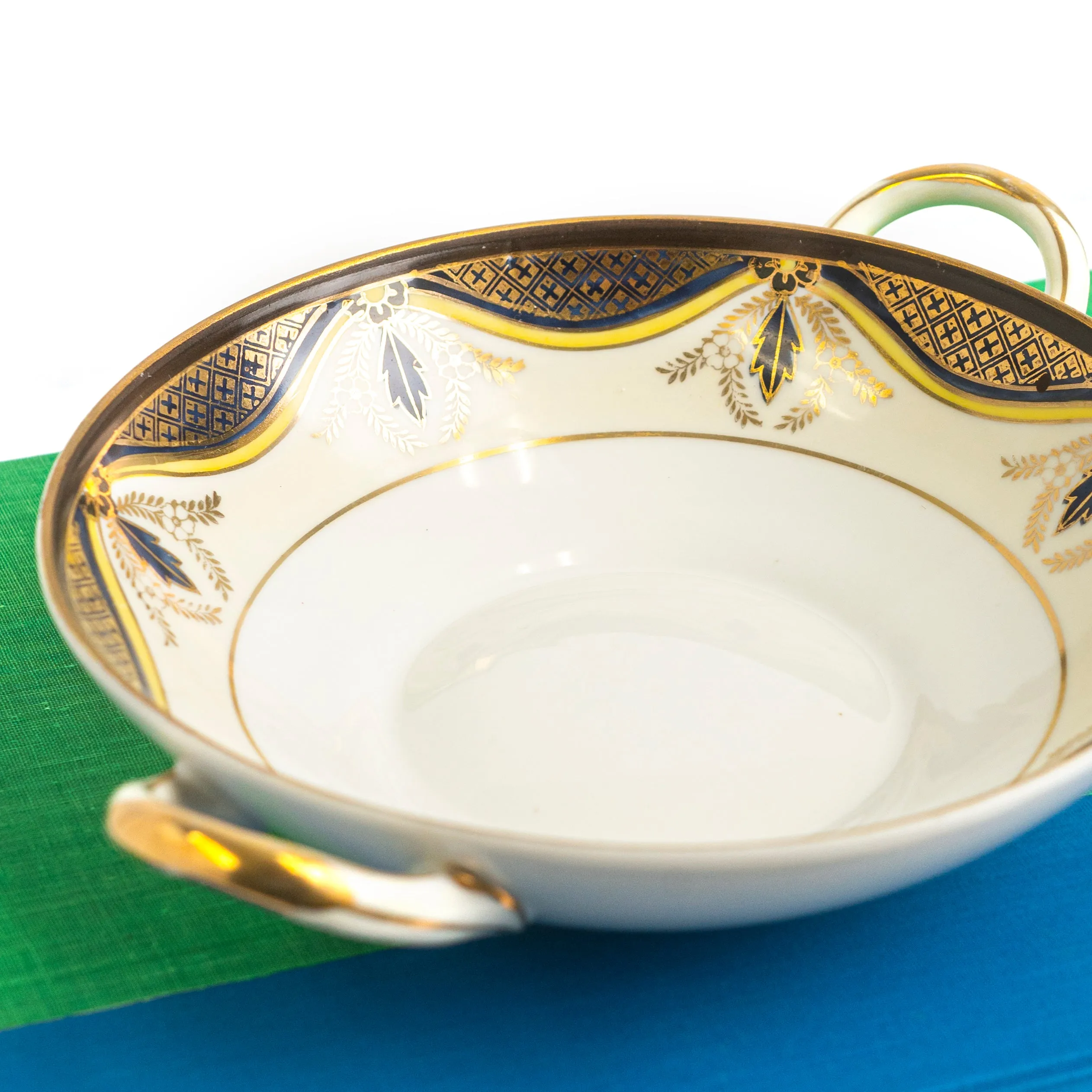 Lemon Stripe Antique Dish