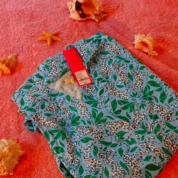 Lilly Pulitzer Robe - Sherona Robe Leapin Leopards XS/XXS