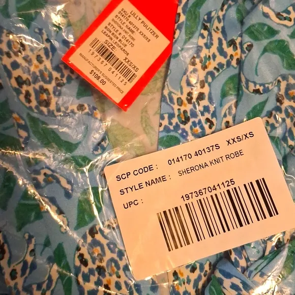 Lilly Pulitzer Robe - Sherona Robe Leapin Leopards XS/XXS