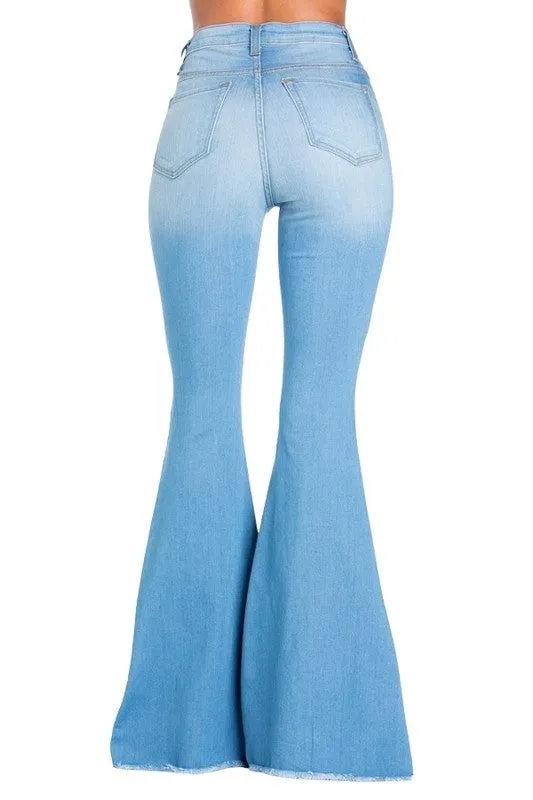 Logan Bell Bottom Jean in Light Wash - Inseam 34"