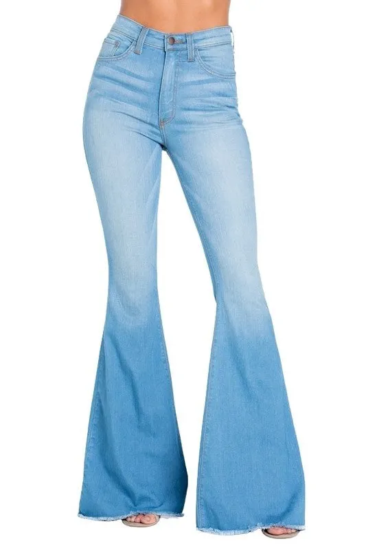 Logan Bell Bottom Jean in Light Wash - Inseam 34"