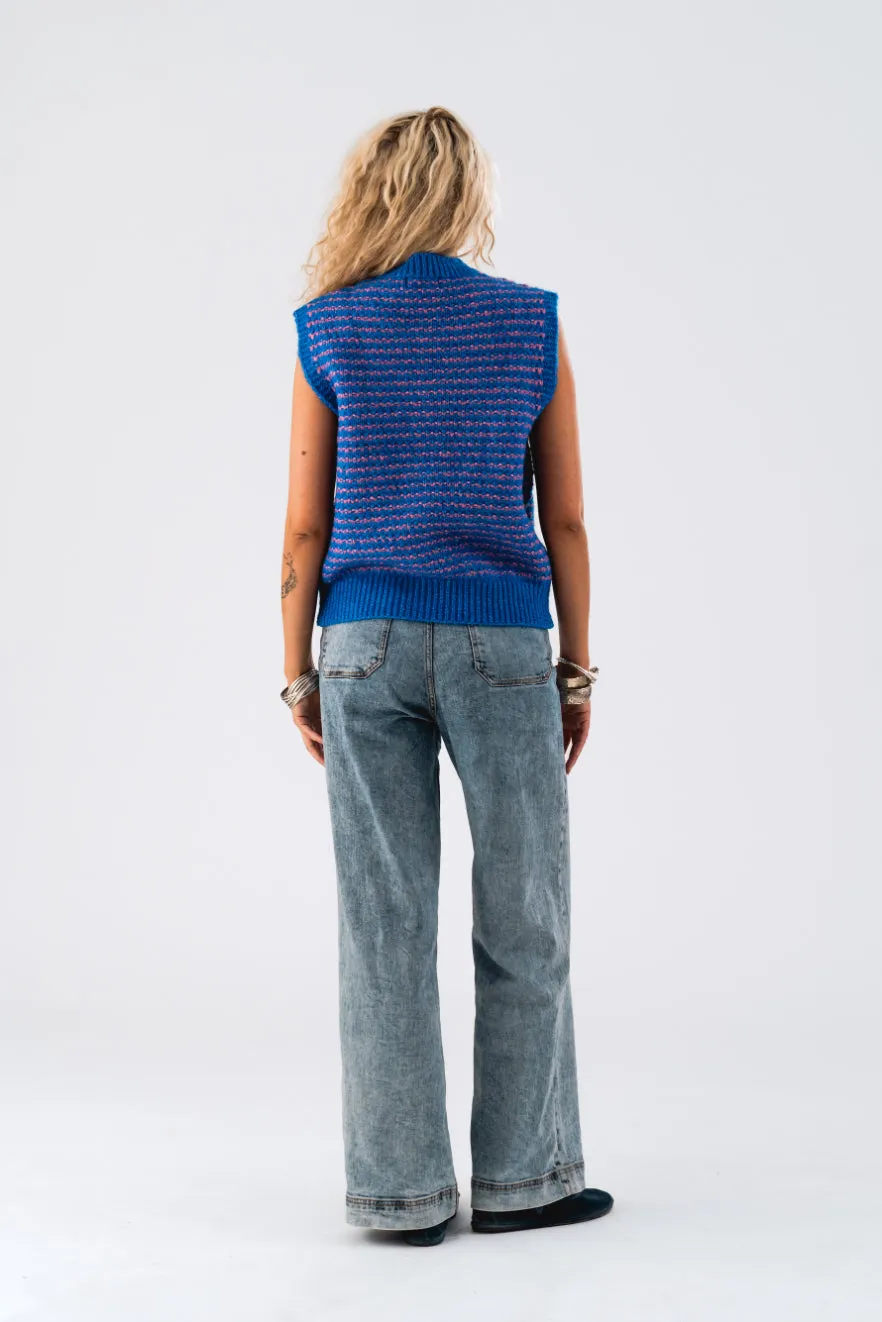 Lollys Laundry Nynne Vest - Blue