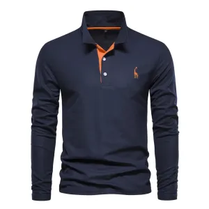 Lyle long-sleeve polo shirt